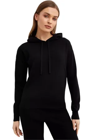 Canada Goose Sweatshirts & Hoodies, Dames, Zwart, L, Wol, Zwarte Hoodie Belleville Stijl