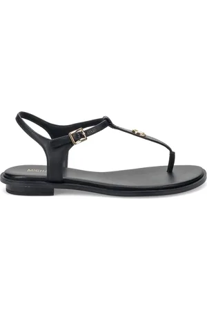 Michael Kors Schoenen, Dames, Zwart, 41 EU, Leer, Mallory Zwarte Sandalen