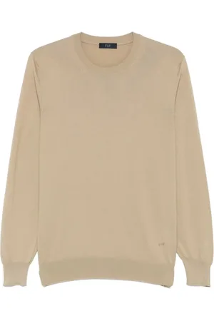 FAY Sweatshirts & Hoodies, Heren, , L, Stijlvolle Heren Sweatshirt in Licht Woestijn