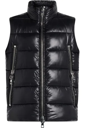 Michael Kors Jassen, Heren, Zwart, M, Nylon, Nylon Gestepte Puffer Vest