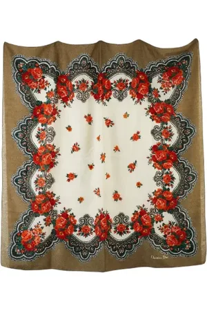 Dior Pre-owned, Dames, Veelkleurig, ONE Size, Wol, Pre-owned Wool scarves