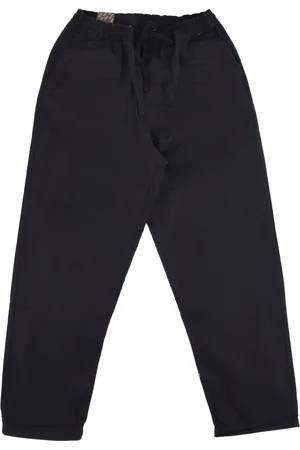 Vans Broeken, Heren, Zwart, L, Katoen, Zwarte Baggy Tapered Elastische Taille Broek