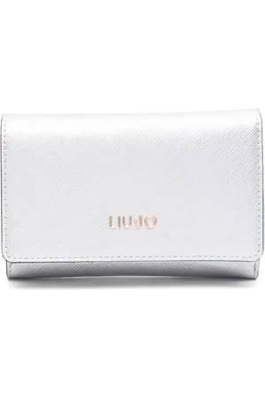 Liu Jo Accessoires, Dames, Grijs, ONE Size, Zilveren Portemonnee met Overslag
