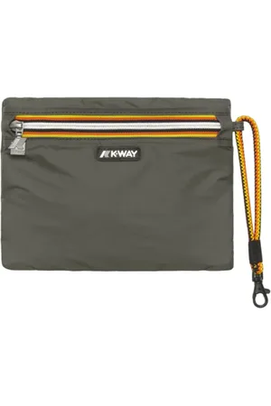K-Way Tassen, Dames, Groen, ONE Size, Nylon, Essentiële Clutch met Iconische Rits