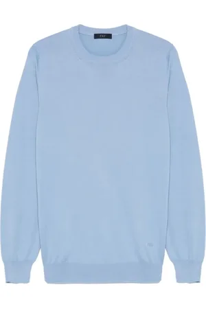 FAY Sweatshirts & Hoodies, Heren, Blauw, XL, Diepblauwe Stijlvolle Sweatshirt voor Mannen