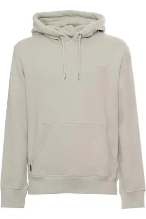 Superdry Sweatshirts & Hoodies, Heren, Grijs, XL, Katoen, Solide Hoodie met Logo Zak