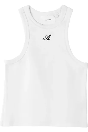 Axel Arigato Tops, Dames, Wit, XS, Katoen, Handtekening Tanktop