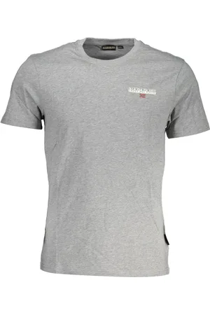 Napapijri Tops, Heren, Grijs, 2Xl, Korte Mouw Heren T-shirt Grijs