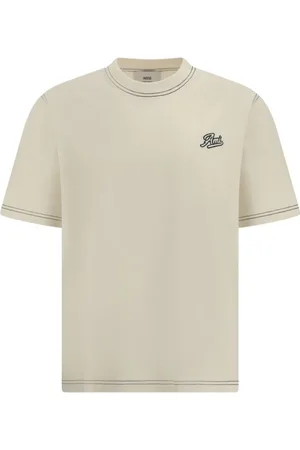 Ami Tops, Heren, , L, Katoen, Geribbelde Crew Neck Katoenen T-shirt