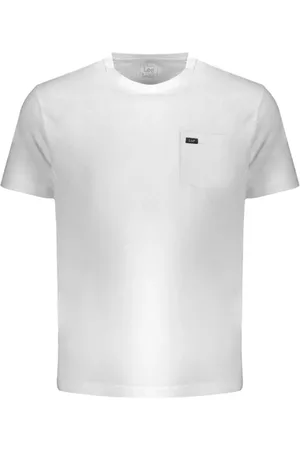 Lee Tops, Heren, Wit, L, Katoen, Katoenen T-shirt met ronde hals