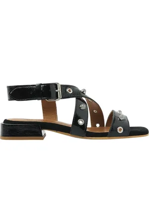 VIA VAI Schoenen, Dames, Zwart, 38 EU, Leer, Gigi Polly Sandalen