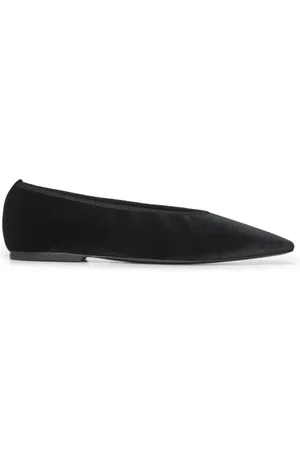 Totême Schoenen, Dames, Zwart, 36 EU, Katoen, Zwarte Leren Instappers