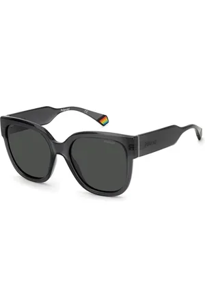 Polaroid Accessoires, Dames, Grijs, ONE Size, Moderne Vierkante Zonnebril met Uniek Ontwerp