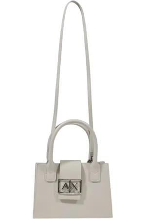 Armani Exchange Tassen, Dames, Grijs, ONE Size, Polyester, Stijlvolle Dames Schoudertas