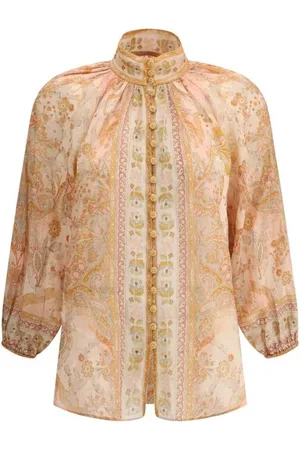 ZIMMERMANN Blouses & Shirts, Dames, Veelkleurig, S, Paisley Print Billow Shirt