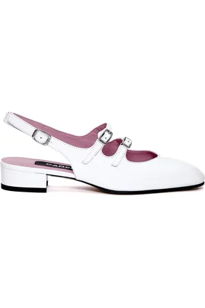 Carel Schoenen, Dames, Wit, 36 EU, Witte Patent Slingbacks Schoenen