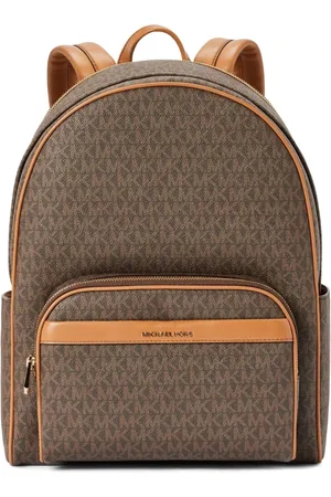 Michael Kors Tassen, Dames, Bruin, ONE Size, Polyester, Bex Large Logo Rugzak
