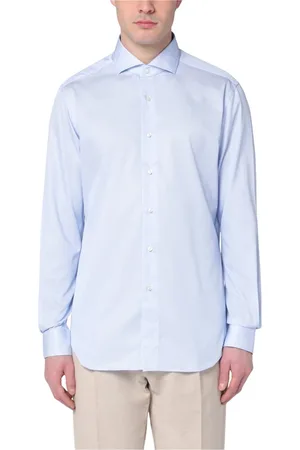 Xacus Overhemden, Heren, Blauw, XL, Lange Mouw Reis Shirt