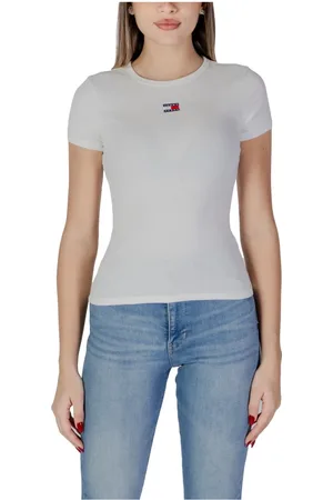 Tommy Hilfiger Tops, Dames, Wit, M, Katoen, Sweetheart Neckline Tee Classic Fit