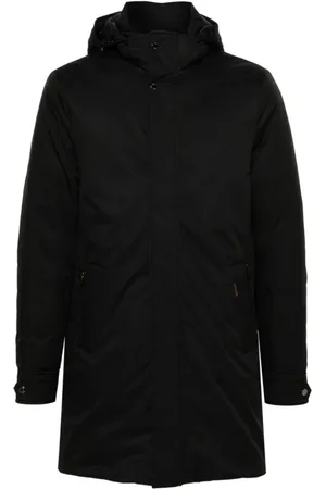 MOORER Jassen, Heren, Zwart, 4Xl, Polyester, Zwarte Puffer Donsjas Vermont Coat
