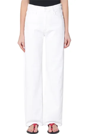 Mother Jeans, Dames, Wit, W25, Regular Fit Sneak Jeans