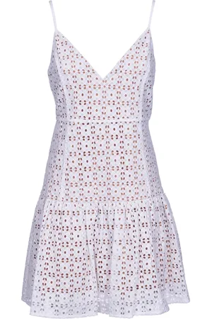 Michael Kors Kleedjes, Dames, Wit, 2Xs, Pinaforemetal Day Dress