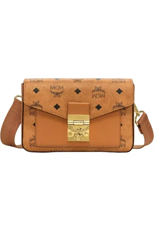 MCM Tassen, Dames, Bruin, ONE Size, Katoen, Tracy Schoudertas in Visetos