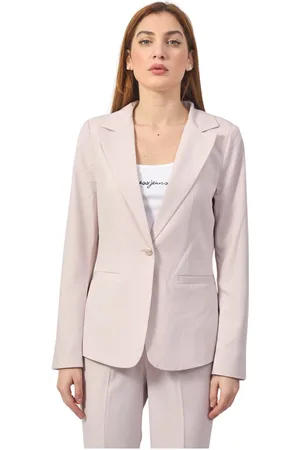 YES ZEE BY ESSENZA Jassen, Dames, Roze, M, Roze Jas met Revers Kraag