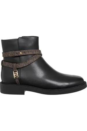 Michael Kors Schoenen, Dames, Zwart, 38 1/2 EU, Stijlvolle enkellaarsjes met gespsluiting