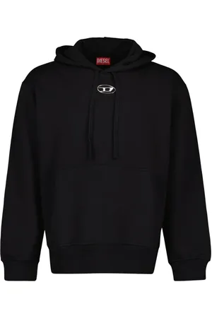 Diesel Sweatshirts & Hoodies, Heren, Zwart, L, Katoen, Zwarte hoodie herfst-winter 2024 mannen