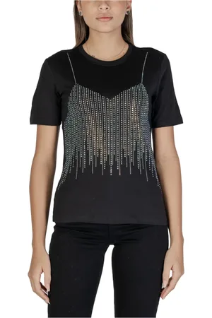 ONLY Tops, Dames, Zwart, M, Katoen, Zwarte Rhinestone Tank Top