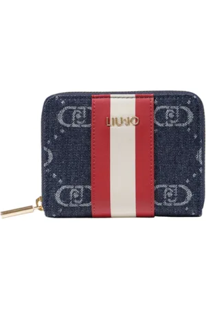 Liu Jo Accessoires, Dames, Blauw, ONE Size, Polyester, Chique Blauwe Ritsportemonnee