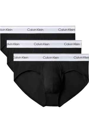 Calvin Klein Ondergoed, Heren, Zwart, S, Katoen, Gedrukte Katoenen Briefs 3 Pack