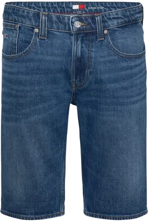 Tommy Hilfiger Korte broeken, Heren, Blauw, W31, Katoen, Blauwe Katoenmix Rits Shorts