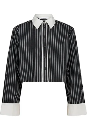 Co`Couture Blouses & Shirts, Dames, Zwart, S, Gestreepte Crop Shirt 35648 Danny CC