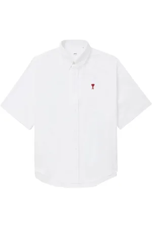 Ami Overhemden, Heren, Wit, S, Boxy Fit Shirt