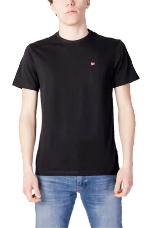 Napapijri Tops, Heren, Zwart, 3Xl, Katoen, Zwarte Katoenen T-shirt