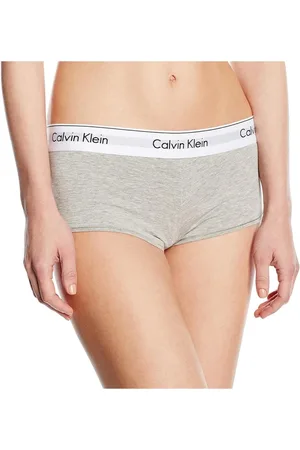 Calvin Klein Ondergoed, Dames, Grijs, M, Katoen, Grijze Katoenen Bikini Ondergoed