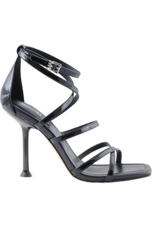 Michael Kors Schoenen, Dames, Zwart, 40 EU, Leer, Imani sandalen van patentleer