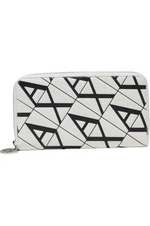 Armani Exchange Accessoires, Dames, Veelkleurig, ONE Size, Polyester, Damesportemonnee met Geometrisch Patroon