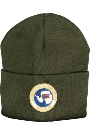 Napapijri Accessoires, Heren, Groen, ONE Size, Acryl Hoed & Mutsen met Logo