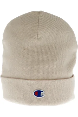Champion Accessoires, Dames, Wit, ONE Size, Polyester, Klassieke Manchetmuts in Havermeel