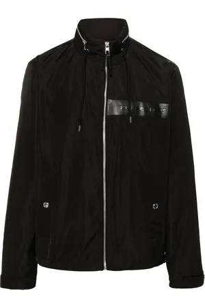 Michael Kors Jassen, Heren, Zwart, L, Polyester, Lichtgewicht windjack van polyester