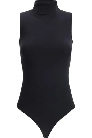 Wolford Tops, Dames, Zwart, S, Stijlvolle Bodysuit met Mock Neck