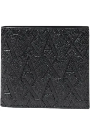 Armani Exchange Accessoires, Heren, Zwart, ONE Size, Polyester, Minimalistische Polyester Portemonnee voor Mannen