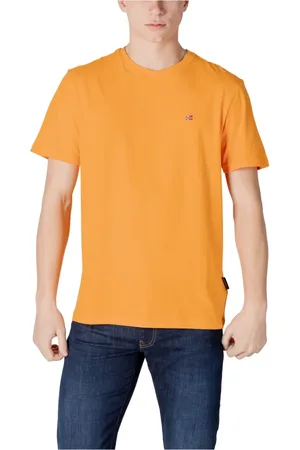 Napapijri Tops, Heren, Oranje, 2Xl, Katoen, Oranje Katoenen Poloshirt voor Mannen