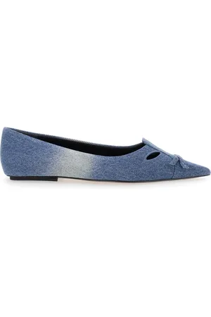 Marc Jacobs Schoenen, Dames, Blauw, 36 EU, Katoen, Ballerina Platte Schoenen