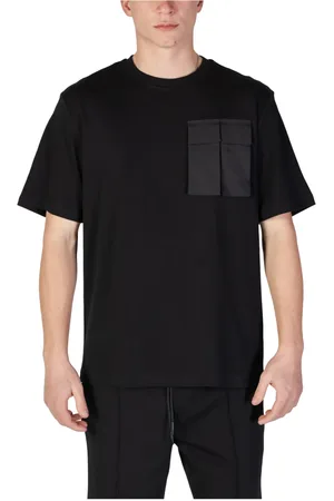 Antony Morato Tops, Heren, Zwart, L, Katoen, Zwart Katoenen Ronde Hals T-Shirt