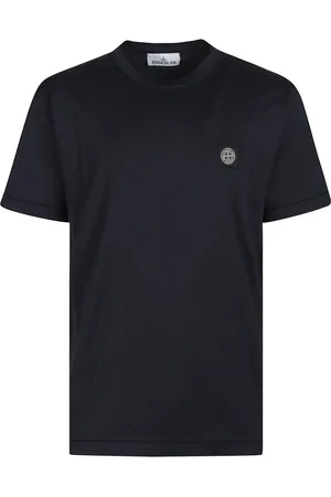Stone Island Tops, Heren, Blauw, XL, Katoen, Casual Katoenen T-shirt