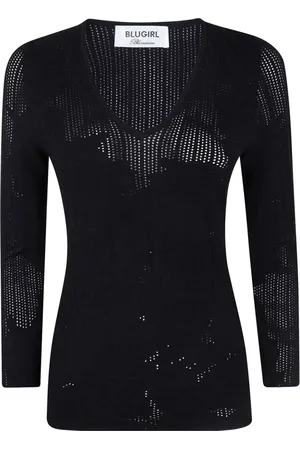 Blugirl Truien, Dames, Zwart, XS, Zwarte Sweater Collectie